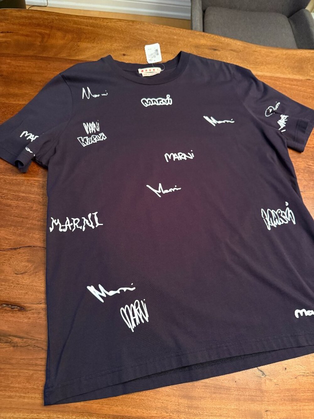 Marni - all over logo - T-shirt - Blue - Size 54 (XL/XXL EU to US)